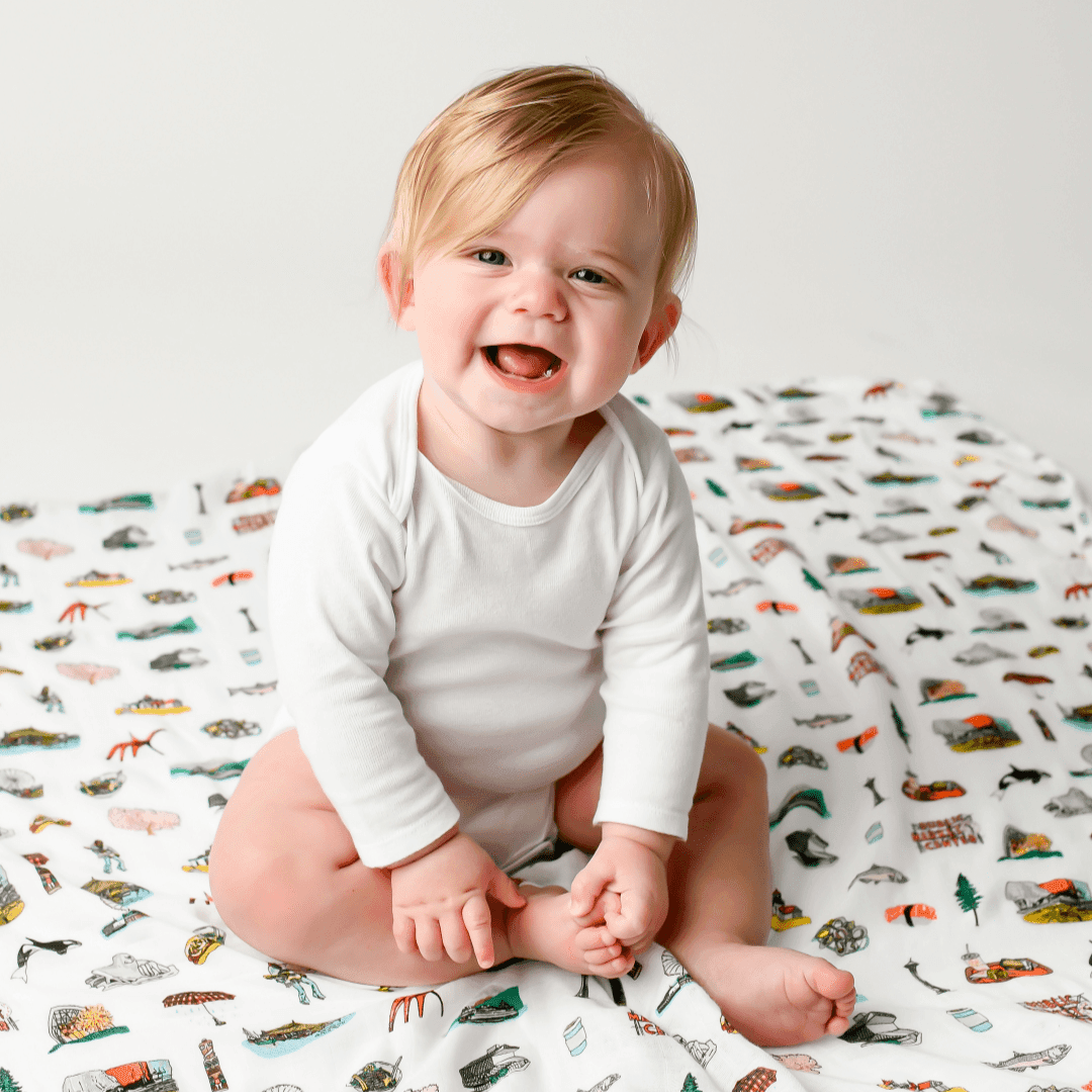 Seattle Baby Muslin Swaddle Receiving Blanket-thumbmail-7