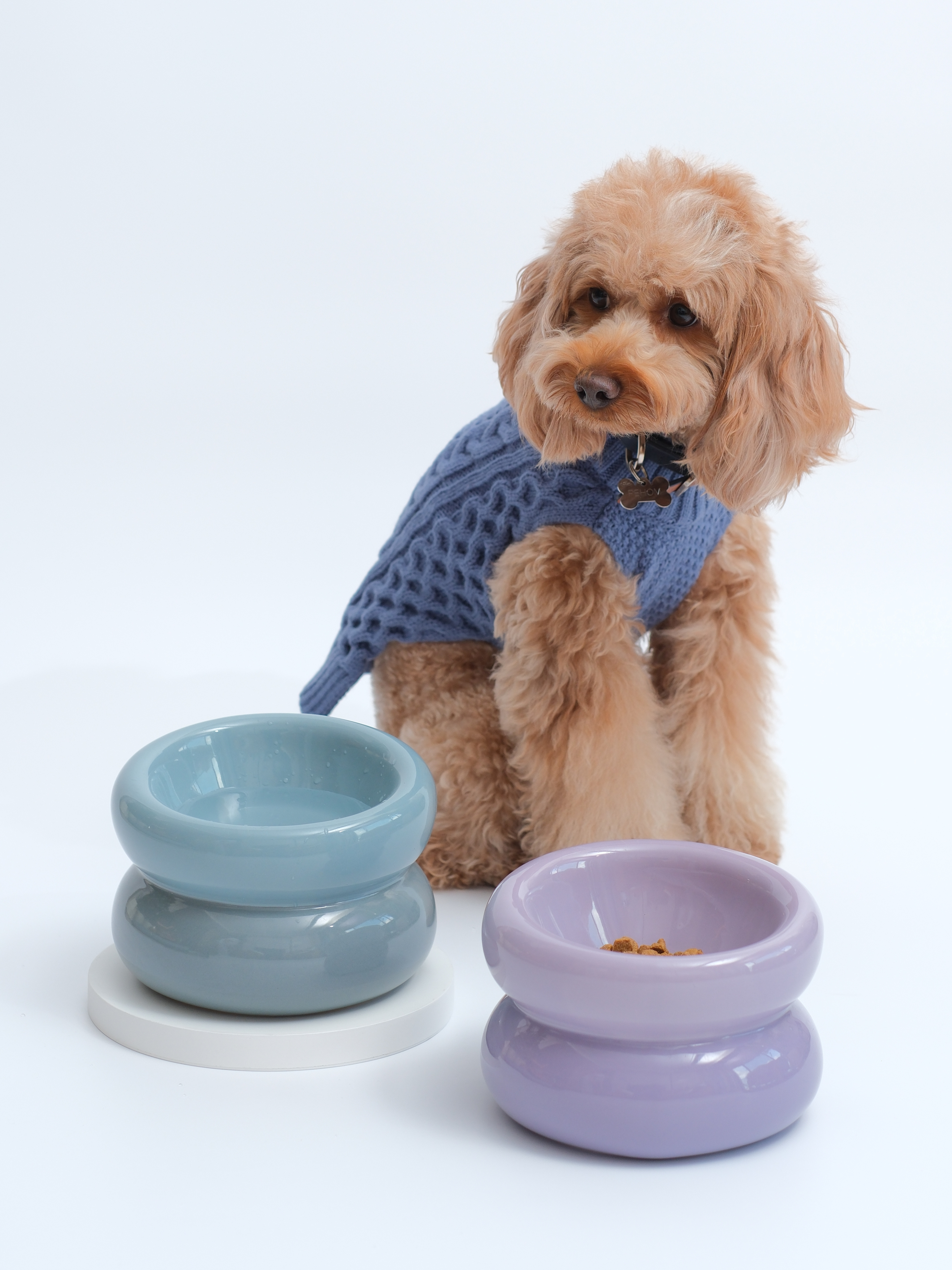 Soufflé Pet Bowl - Frozen Blue-thumbmail-10