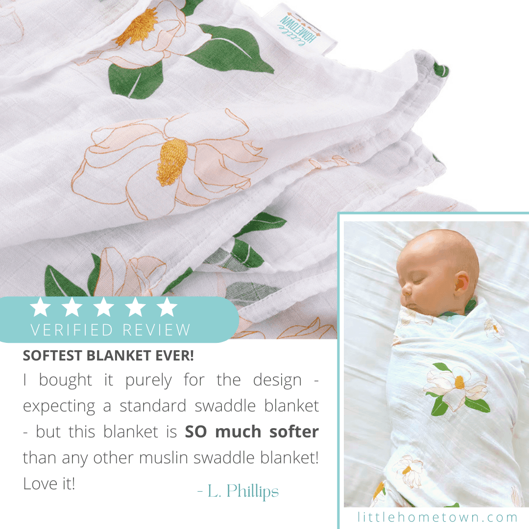 Southern Magnolia Baby Muslin Swaddle Receiving Blanket-thumbmail-6
