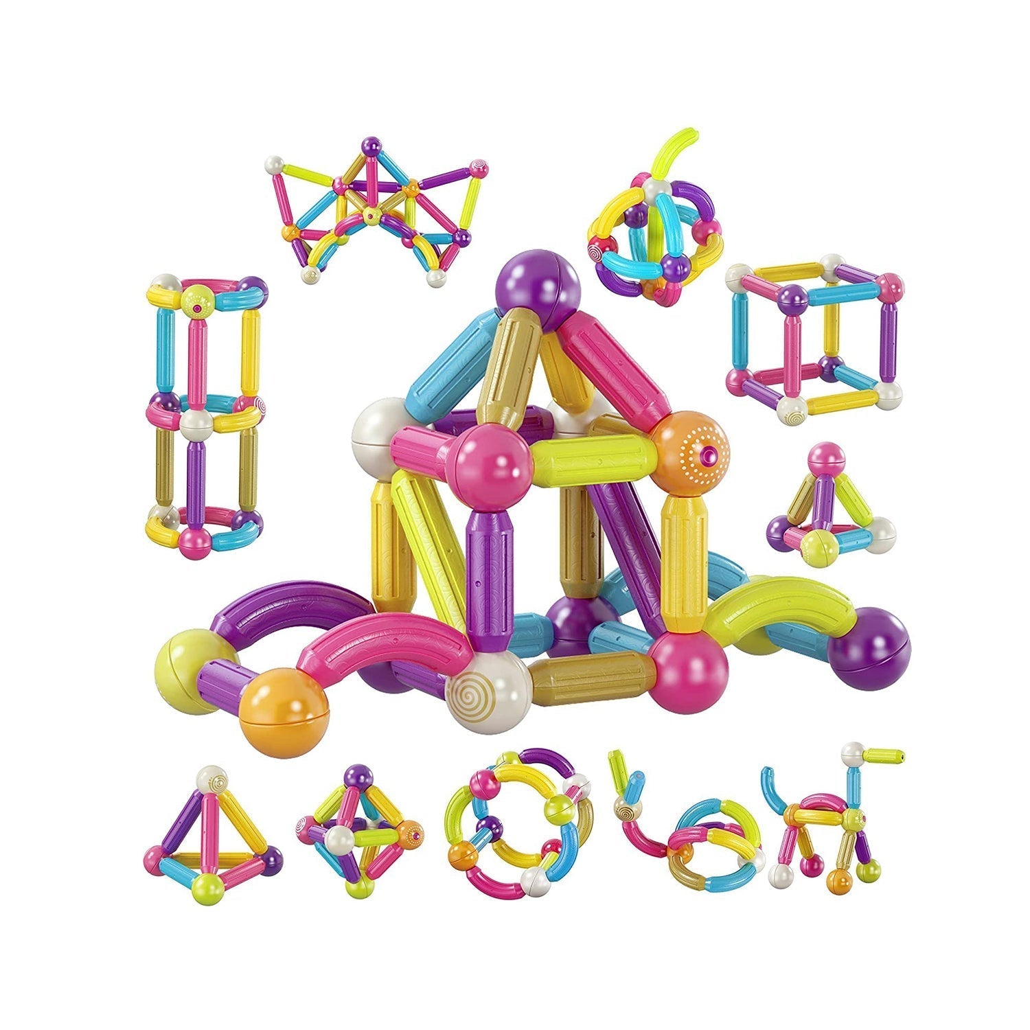 Contixo ST2 Magnetic Building Set 68-Piece STEM Toy for Creative Kids-thumbmail-3