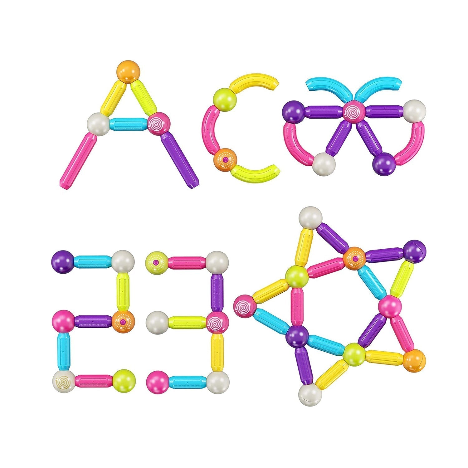 Contixo ST2 Magnetic Building Set 68-Piece STEM Toy for Creative Kids-thumbmail-5
