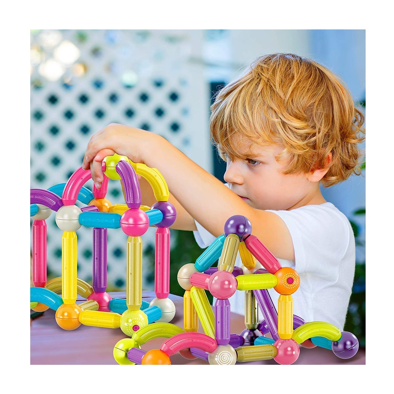 Contixo ST2 Magnetic Building Set 68-Piece STEM Toy for Creative Kids-thumbmail-9