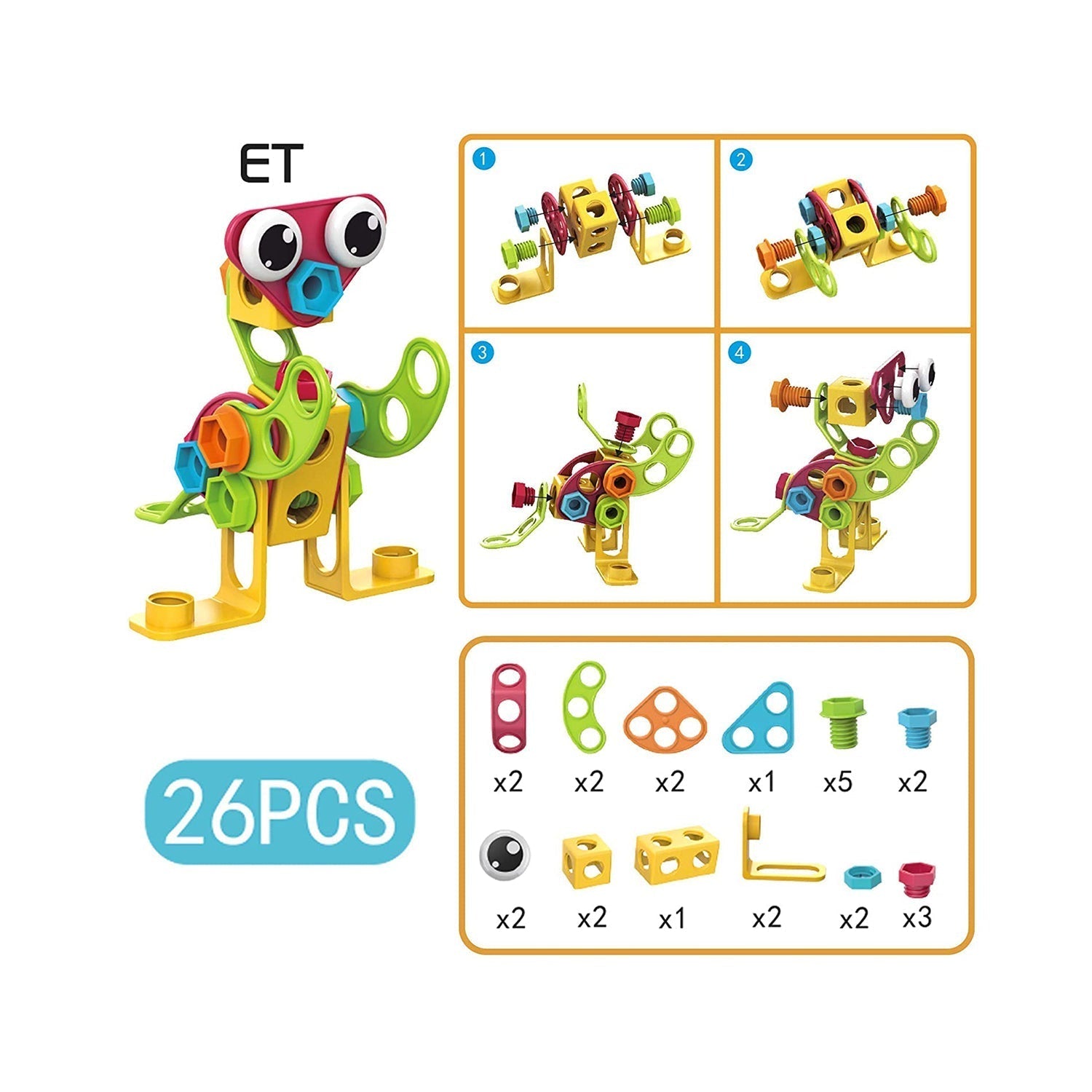 Contixo ST3 Mega Mechanic 3D Building Block Set - 223 PCS-thumbmail-4