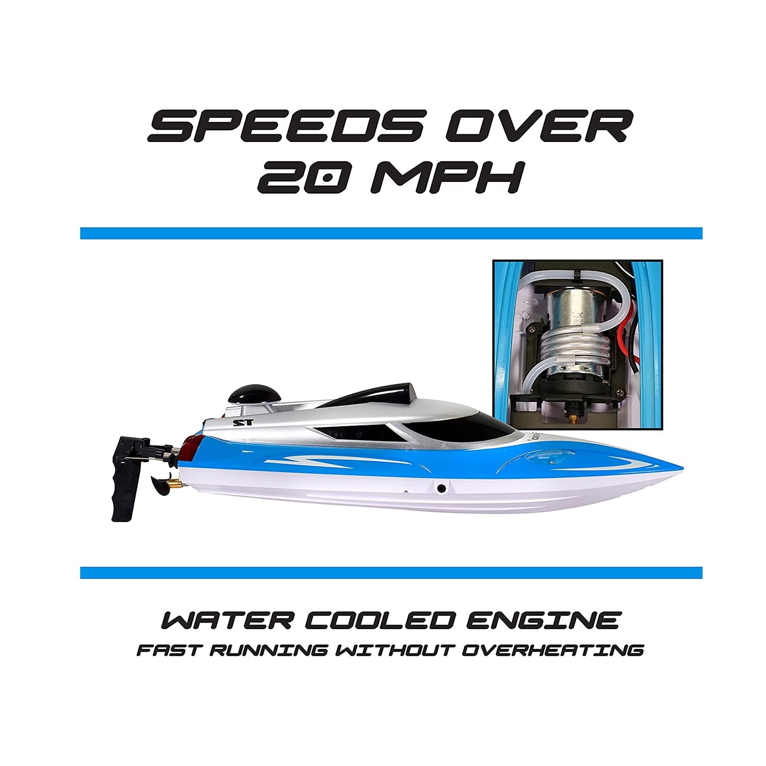 Contixo T2 Water Wizard RC Remote Control Speed Boat-thumbmail-2