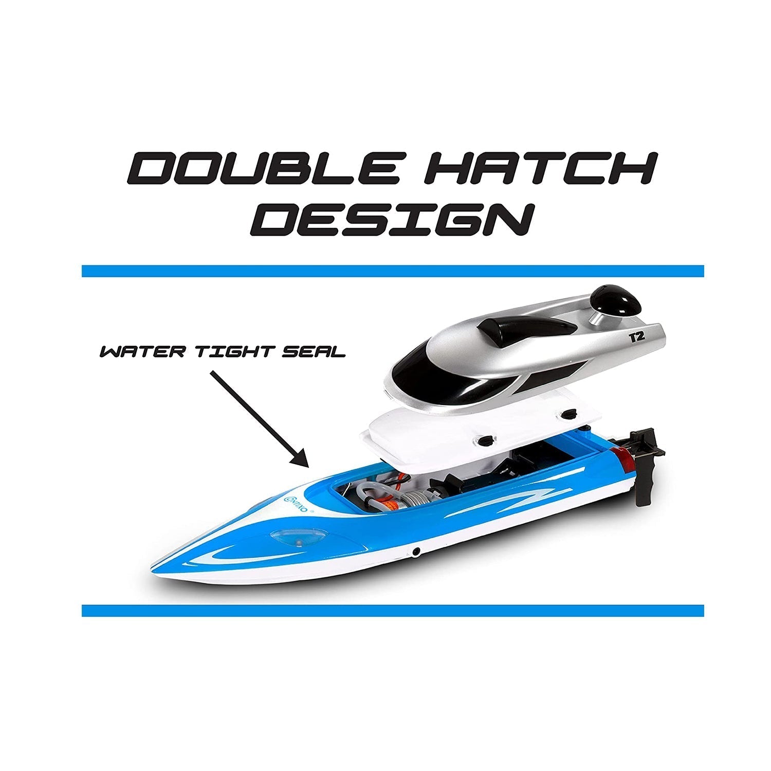 Contixo T2 Water Wizard RC Remote Control Speed Boat-thumbmail-4