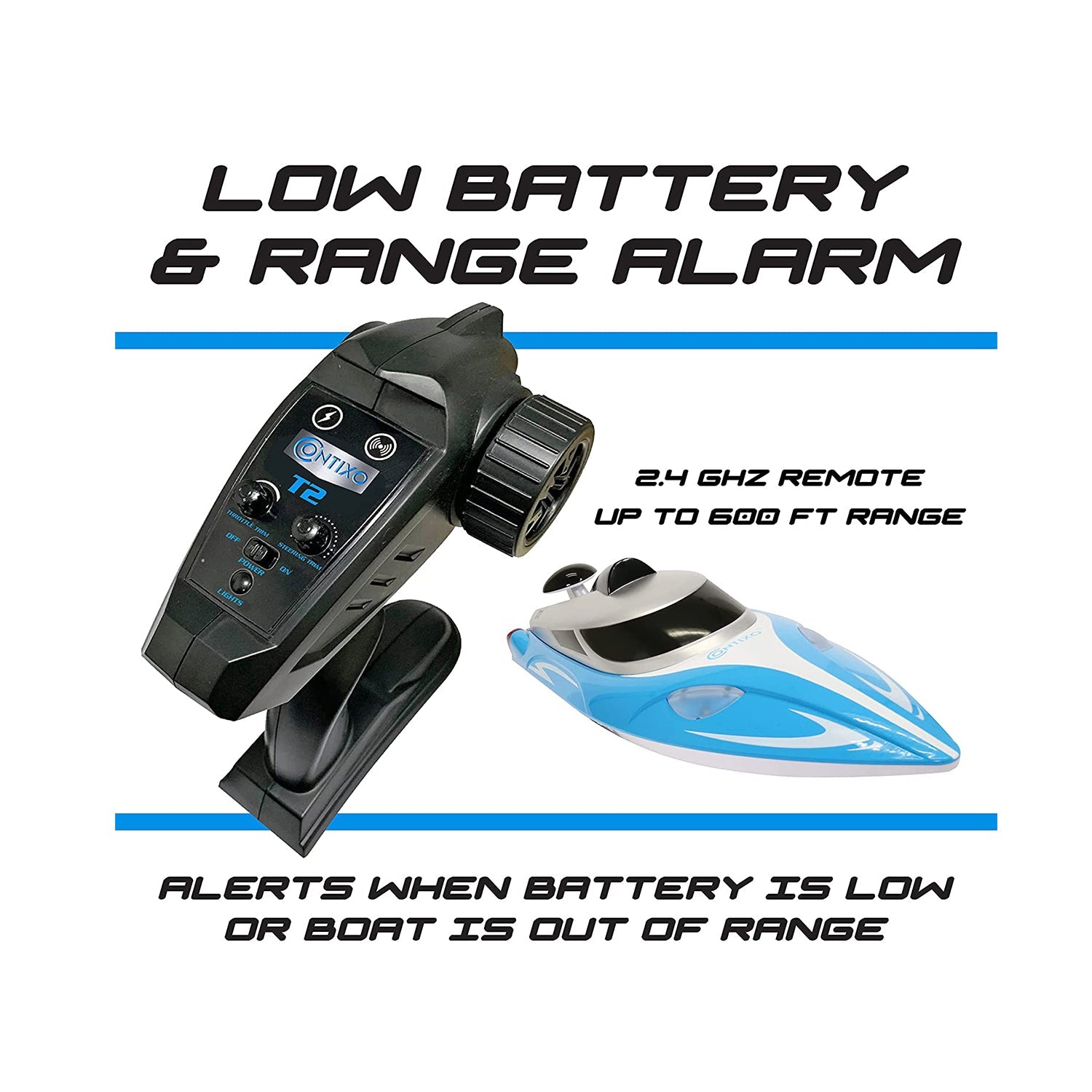 Contixo T2 Water Wizard RC Remote Control Speed Boat-thumbmail-6