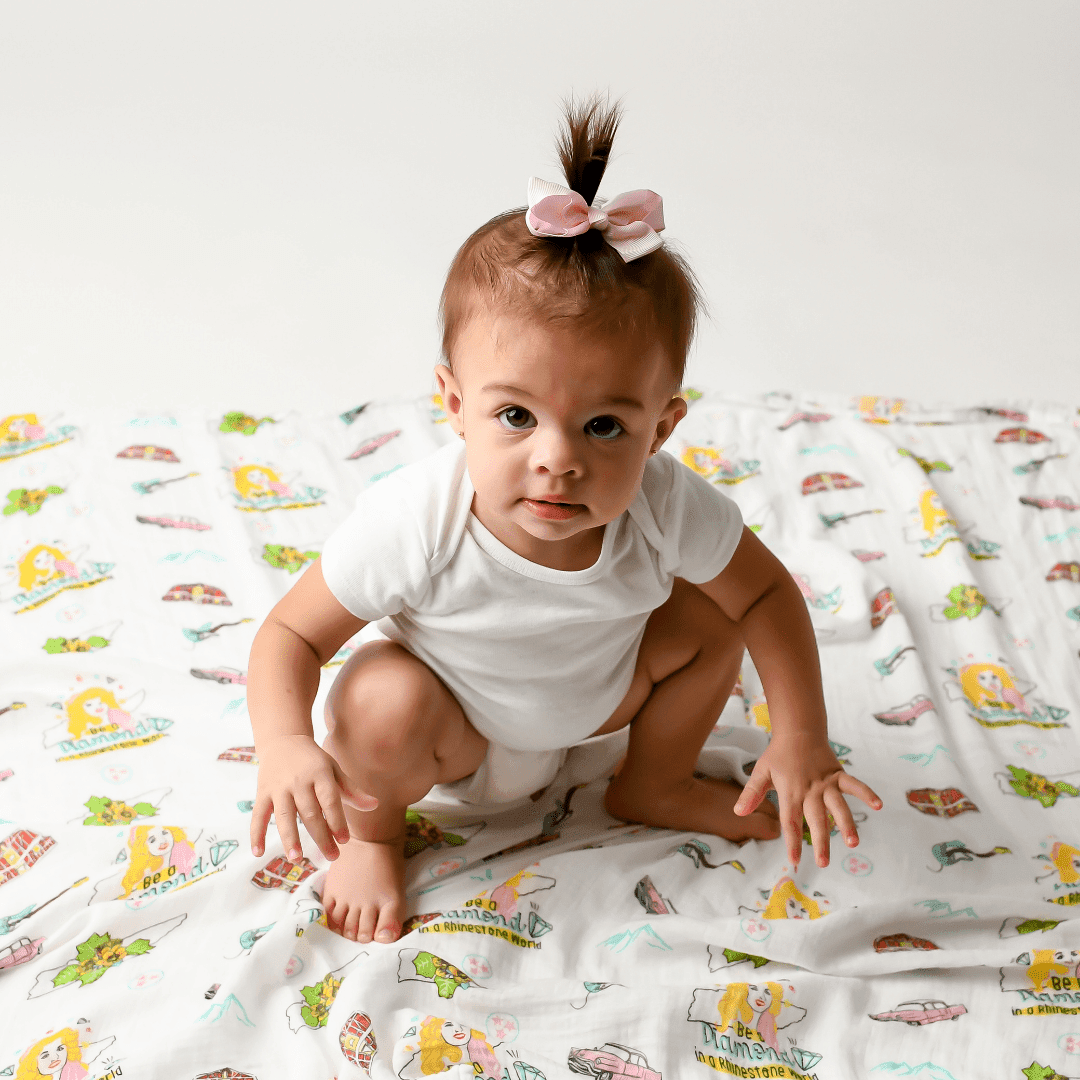 Tennessee Baby Muslin Swaddle Receiving Blanket (Floral)-thumbmail-2