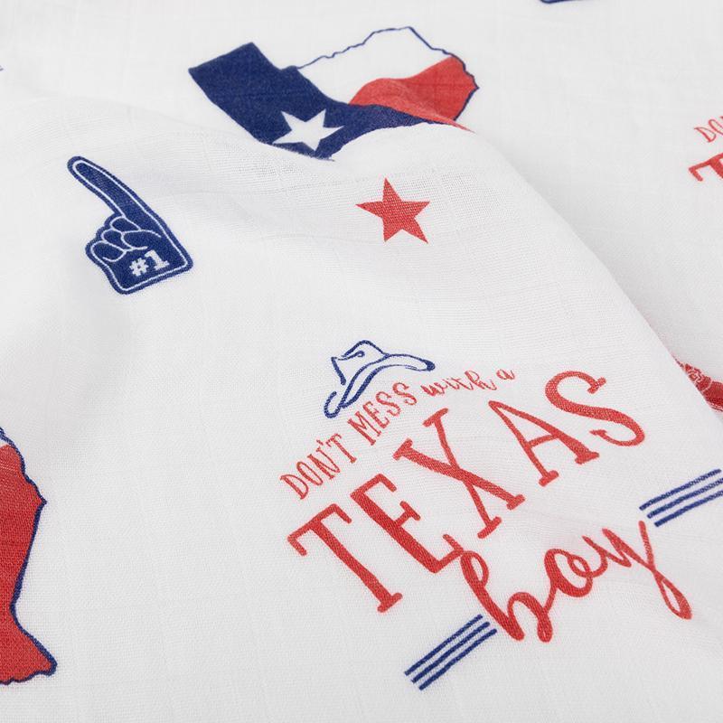 Texas Baby Boy Muslin Swaddle Receiving Blanket-thumbmail-4