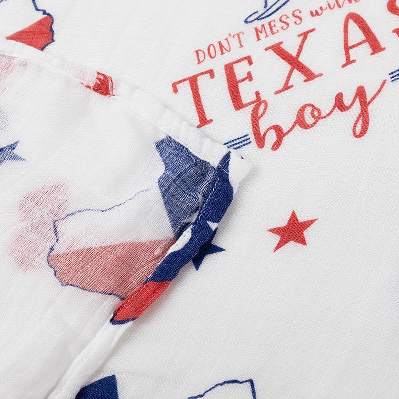 Texas Baby Boy Muslin Swaddle Receiving Blanket-thumbmail-6