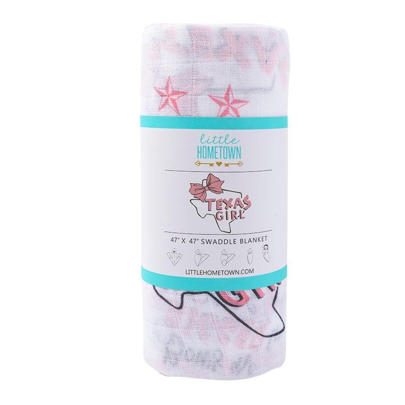 Texas Baby Girl Muslin Swaddle Receiving Blanket-thumbmail-6