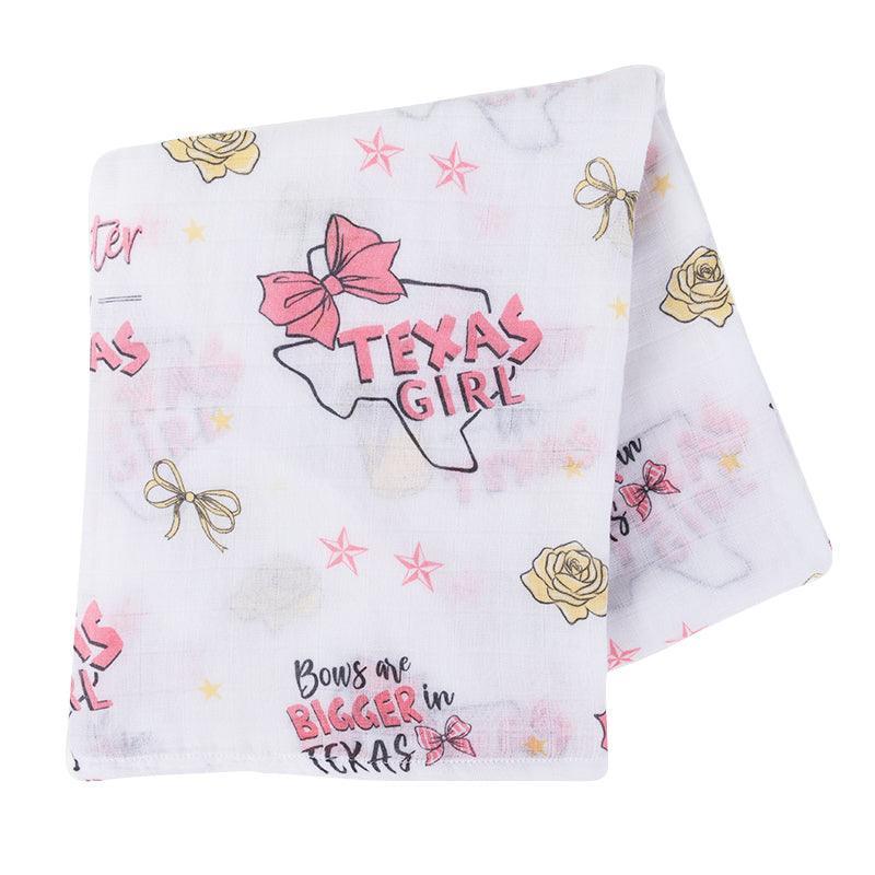 Texas Baby Girl Muslin Swaddle Receiving Blanket-thumbmail-8