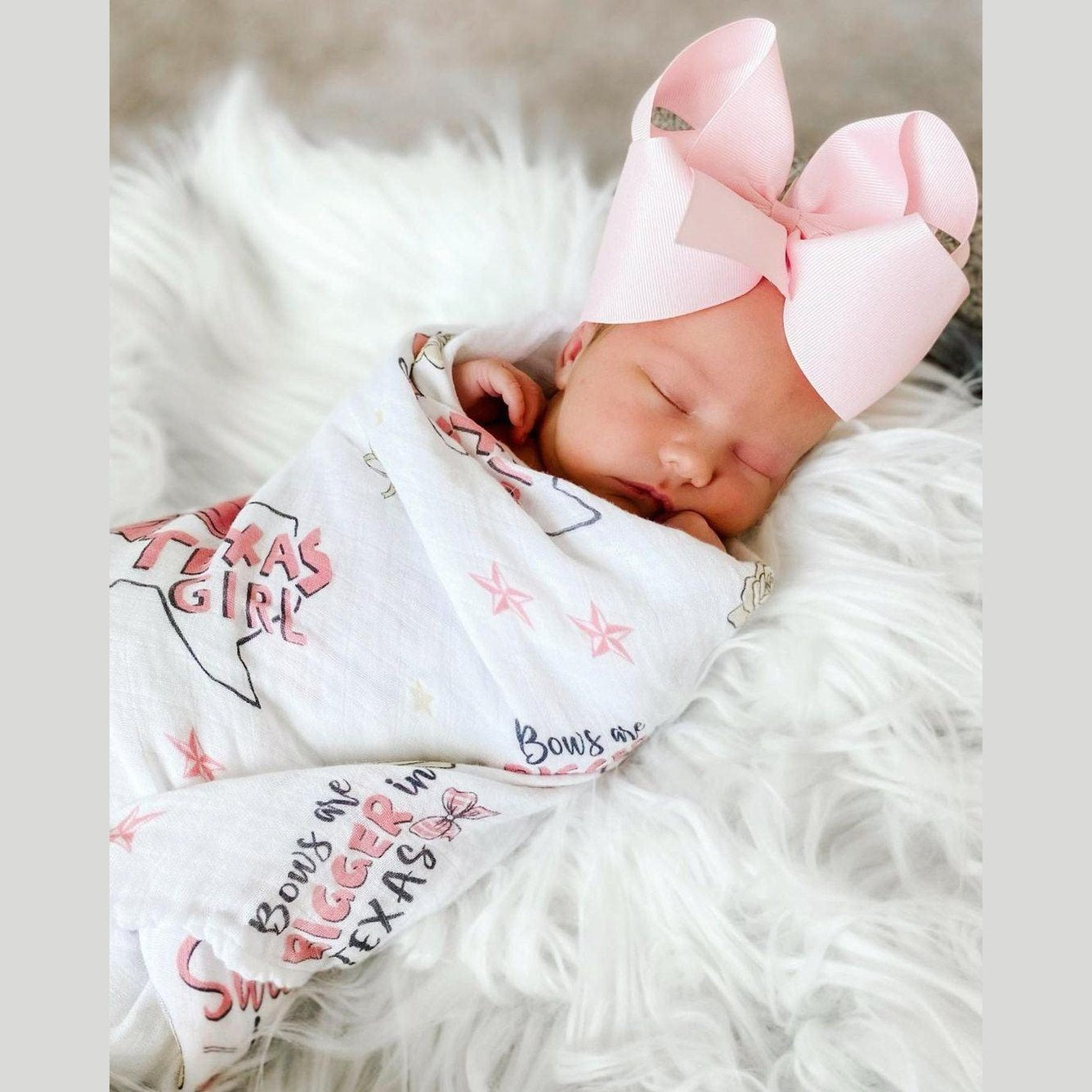 Texas Baby Girl Muslin Swaddle Receiving Blanket-thumbmail-9