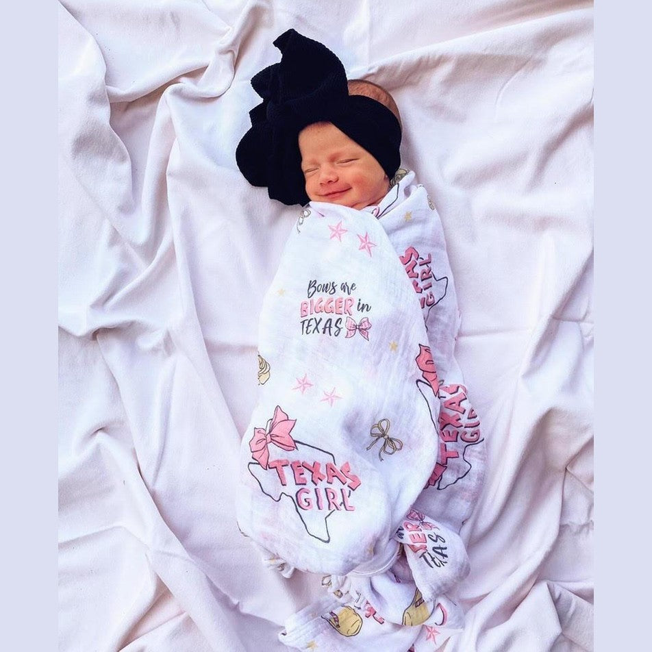 Texas Baby Girl Muslin Swaddle Receiving Blanket-thumbmail-10