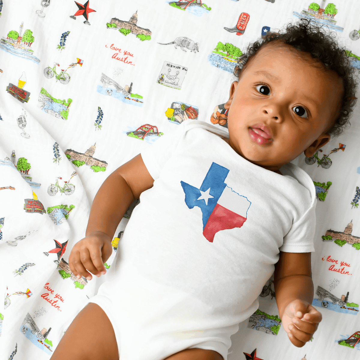 Texas Watercolor Baby Onesie-thumbmail-2