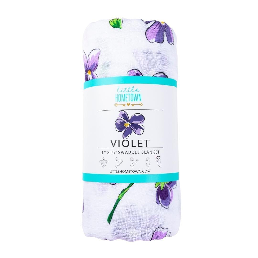 Violet Baby  Muslin Swaddle Receiving Blanket-thumbmail-3