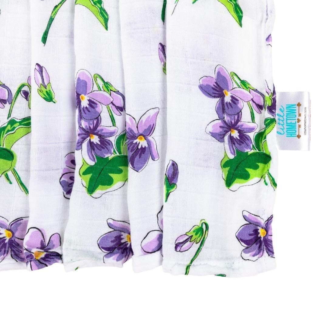 Violet Baby  Muslin Swaddle Receiving Blanket-thumbmail-2