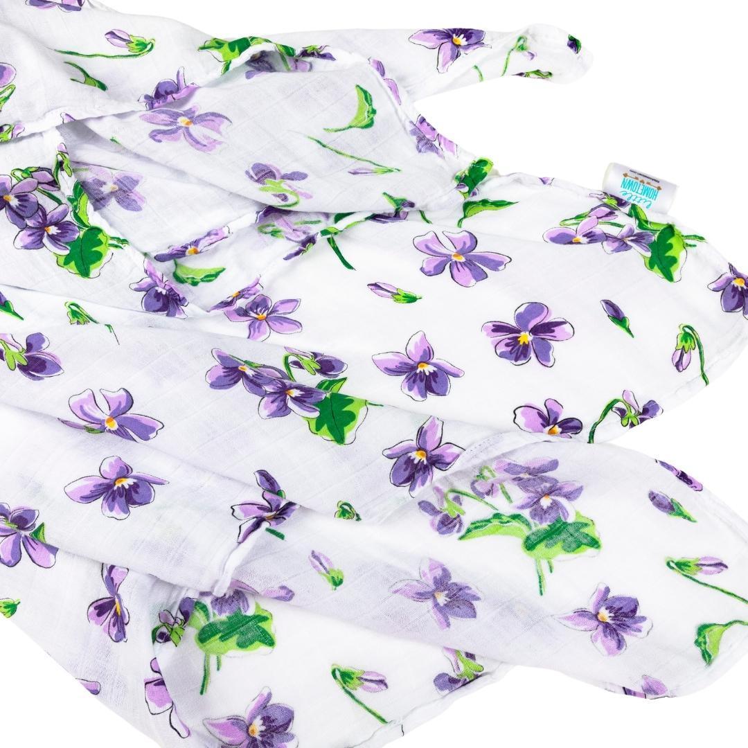Violet Baby  Muslin Swaddle Receiving Blanket-thumbmail-1