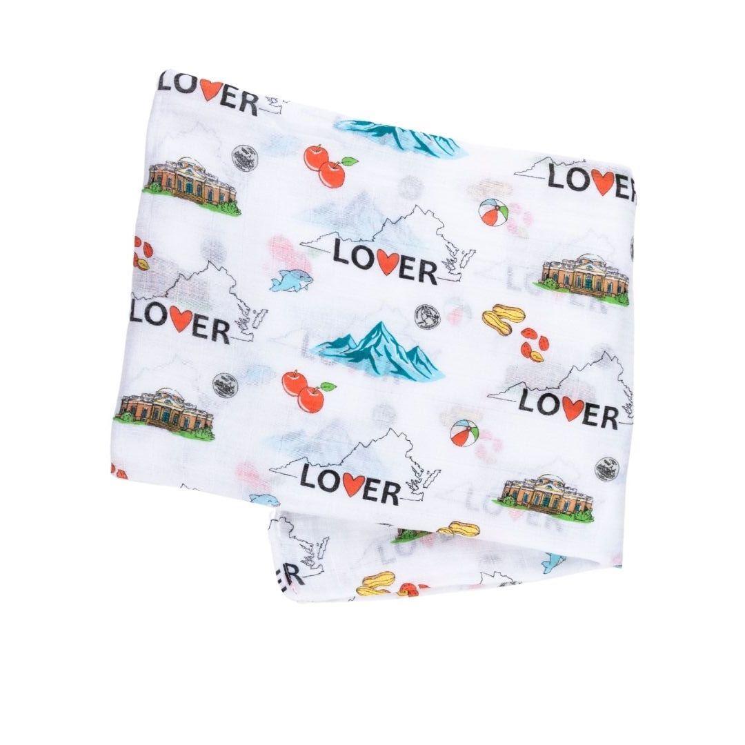 Virginia Baby Muslin Swaddle Receiving Blanket-thumbmail-1
