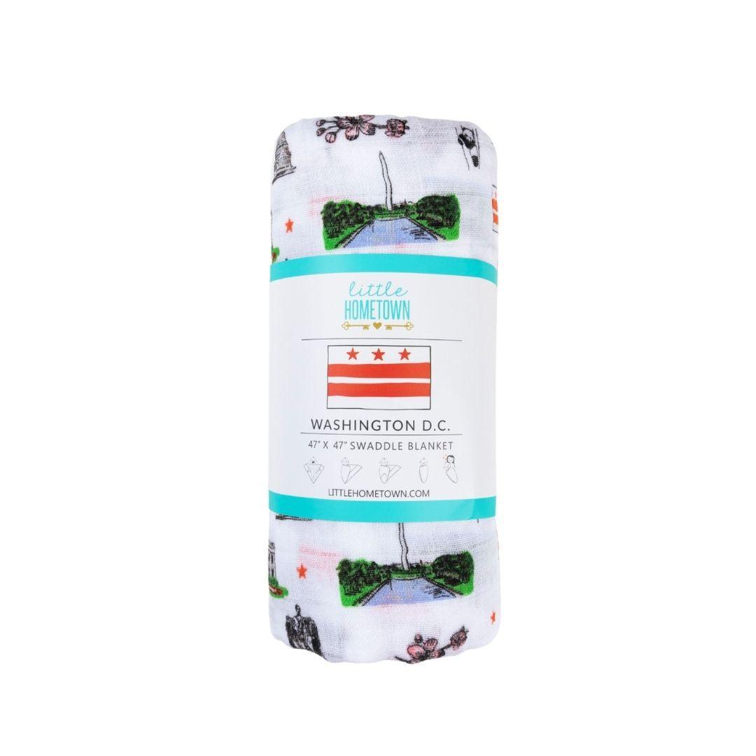 Washington DC Baby Muslin Swaddle Receiving Blanket-thumbmail-1