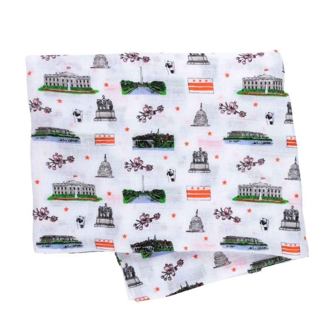 Washington DC Baby Muslin Swaddle Receiving Blanket-thumbmail-2