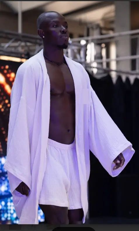 Men's Robe Set White-thumbmail-1