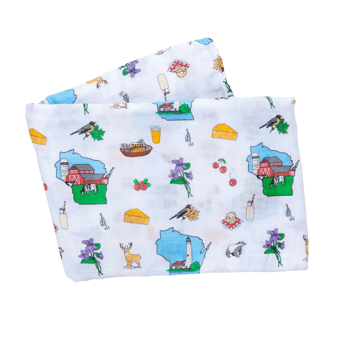 Wisconsin Baby Giftset:  Baby Swaddle Blanket and Burp/Bib Combo-thumbmail-4