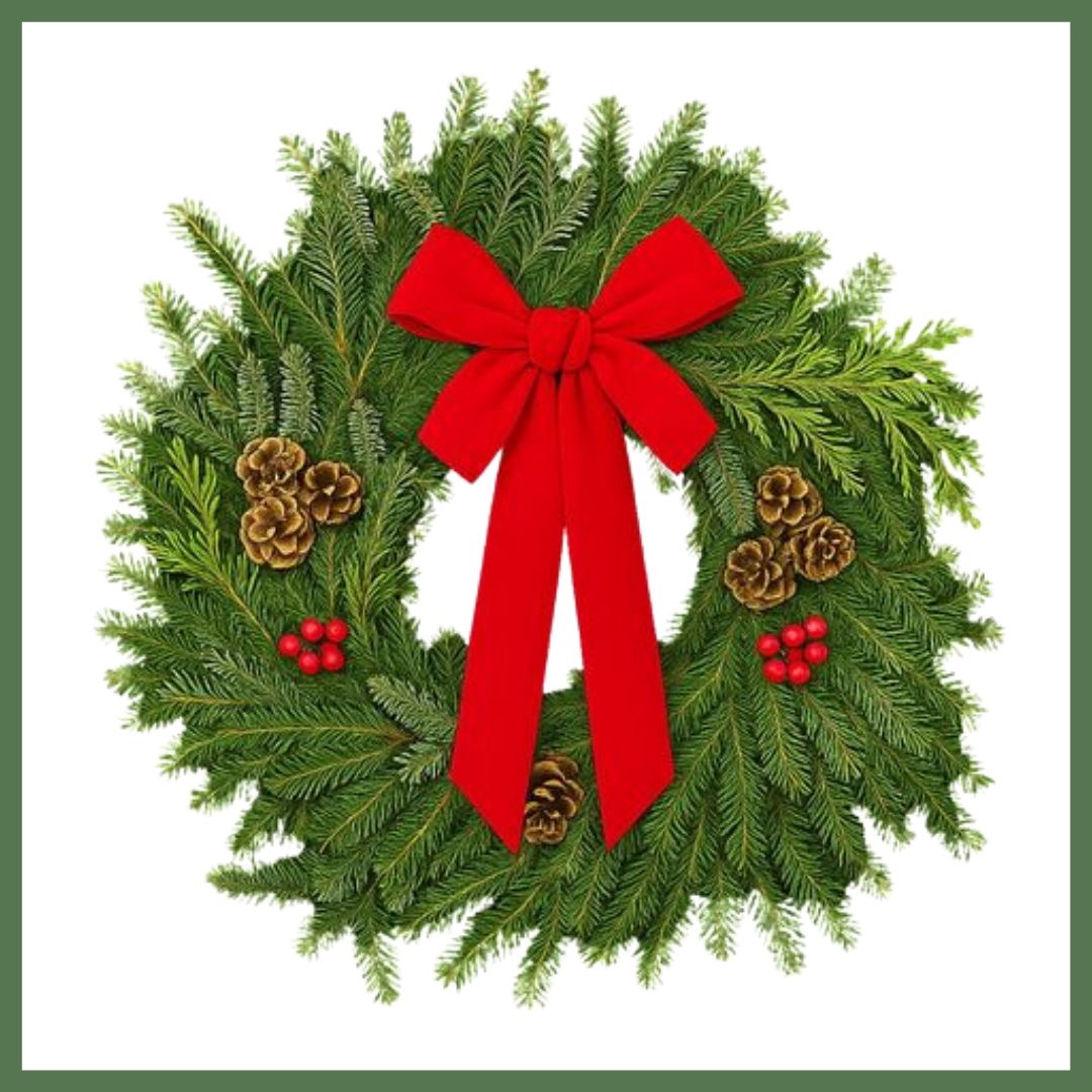 Decorated Evergreen Wreath-thumbmail-1